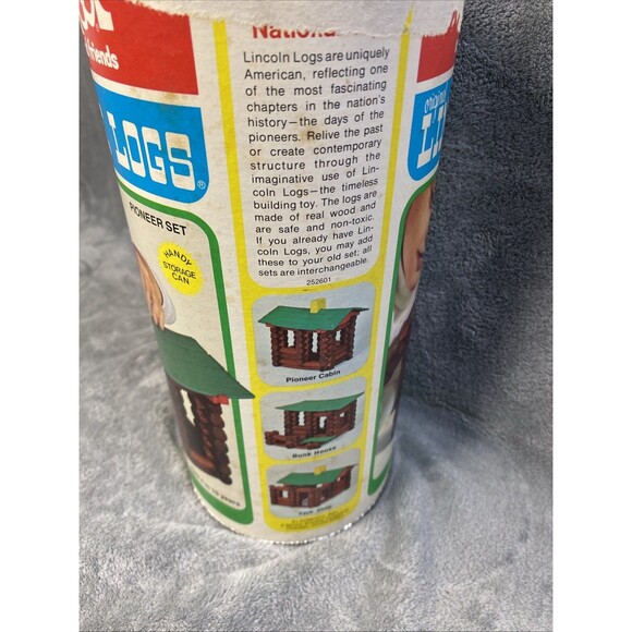 Lincoln Logs‎ Vintage 74 Piece Original Container With Extra Pieces - Picture 8 of 11